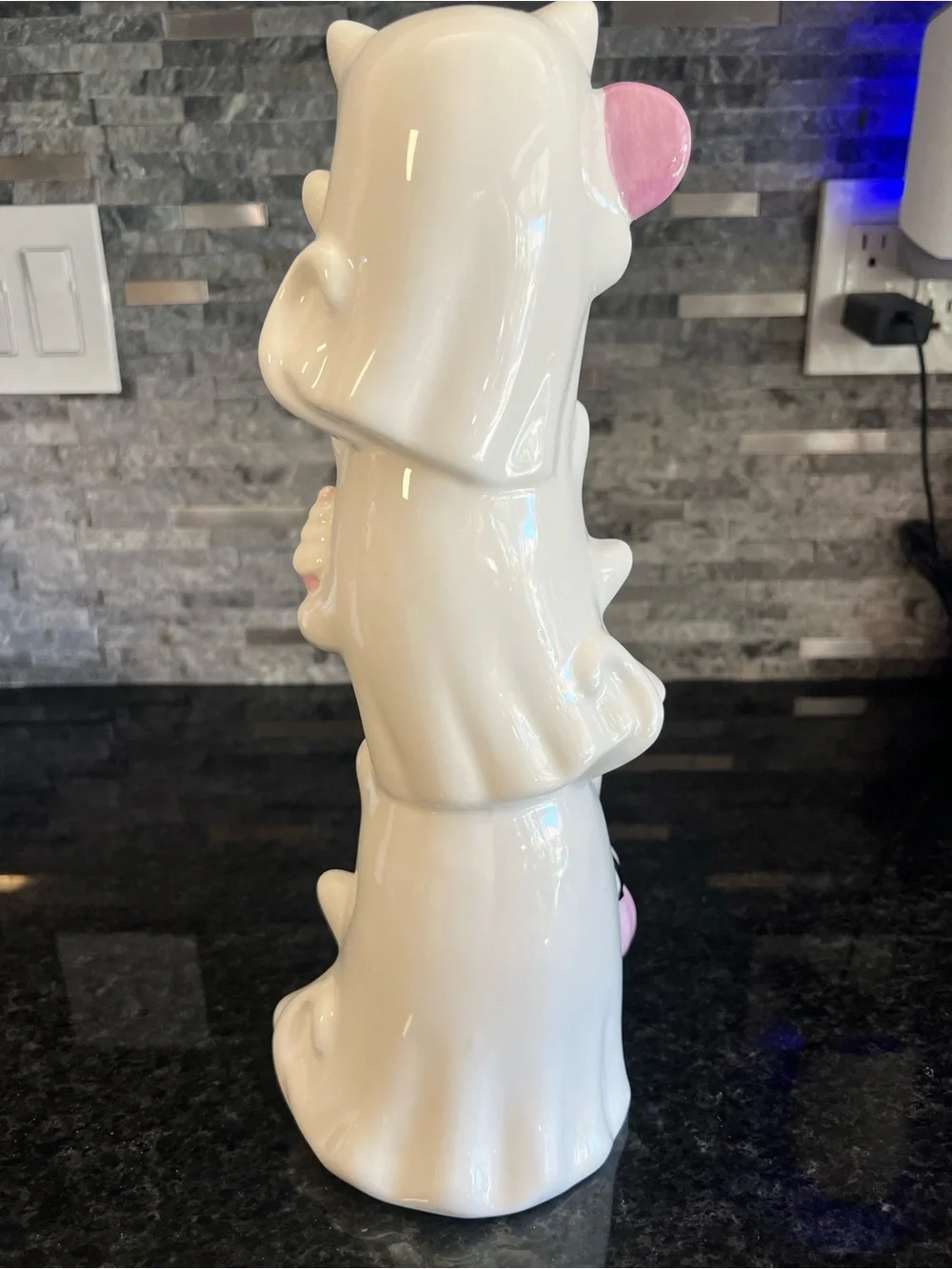 ADORABLE!!! Stacking SWEET TREATS Cat Ghost Ceramic Decor- 13 1/2 In Tall!!